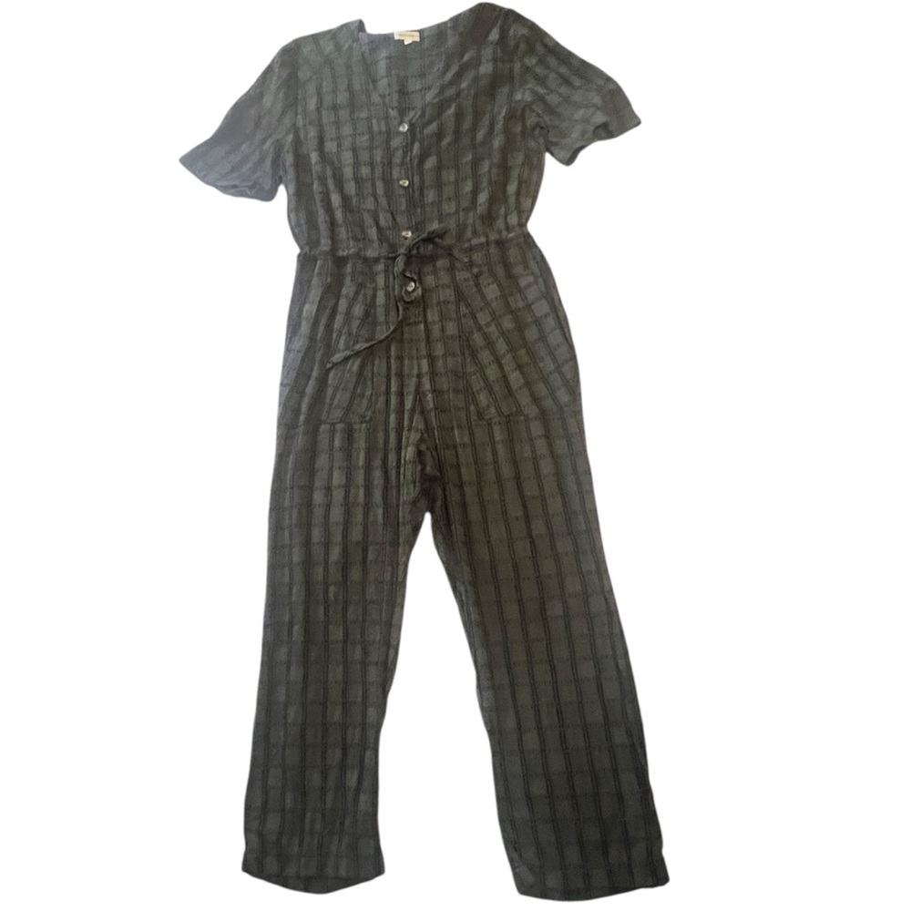 Whimsy + Row Remy Jumpsuit Hunter Plaid Large - Picture 4 of 16